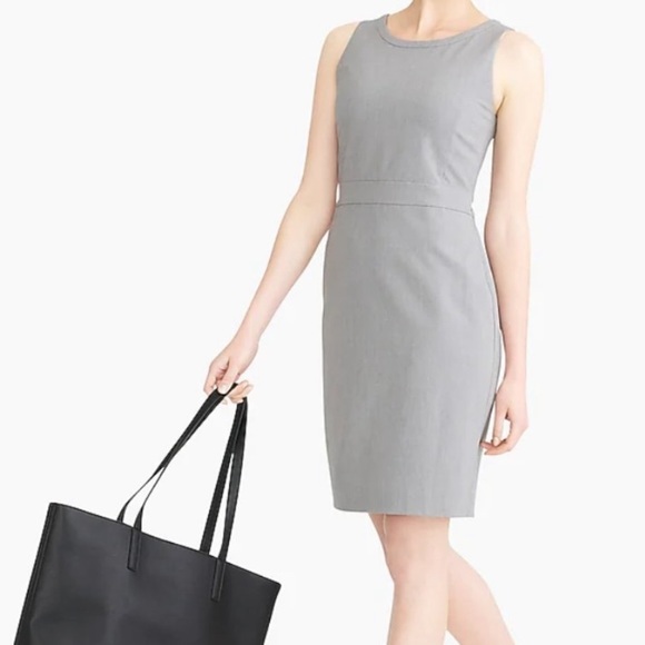 NWT J Crew Suiting Dress in Heather Gray (Size: 0P) - Picture 2 of 4